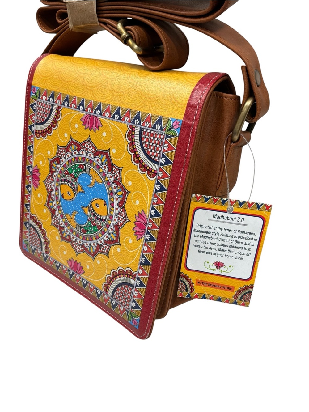 The Bombay Store Koi Fish Yin Yang Crossbody Bag Boho Festival Mandala NWT - Picture 3 of 7